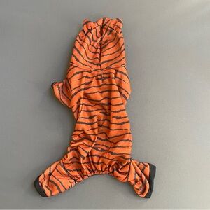 Orange Tiger Striped Pet Costume